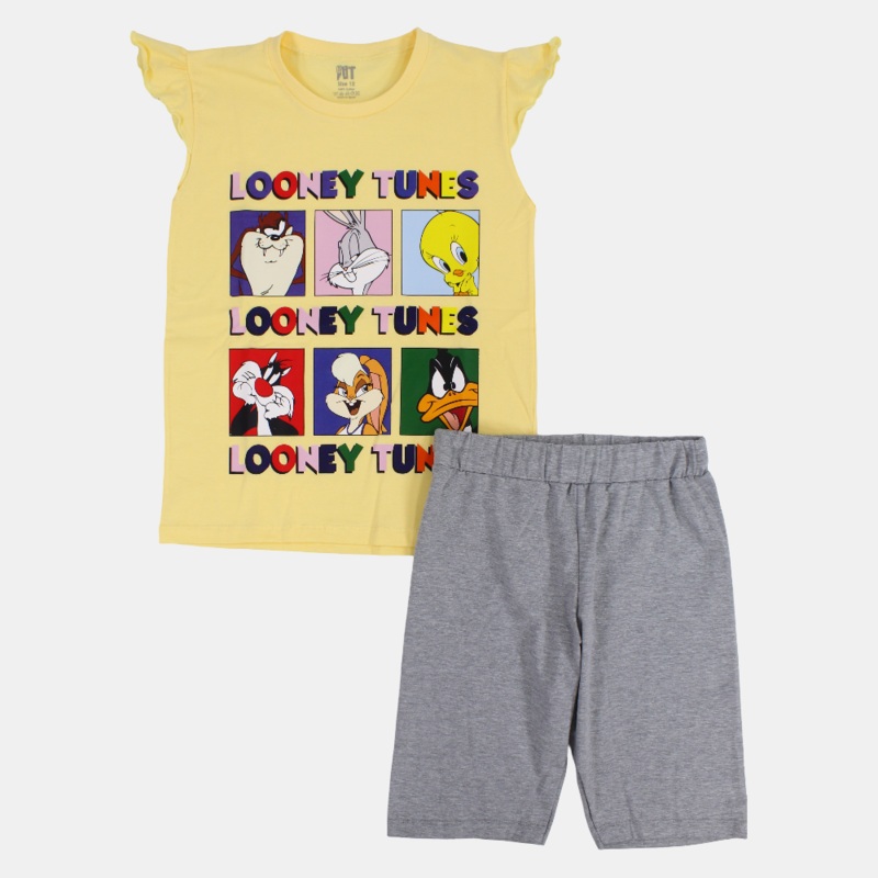 Girls Cotton Pajama Set – Looney Tunes