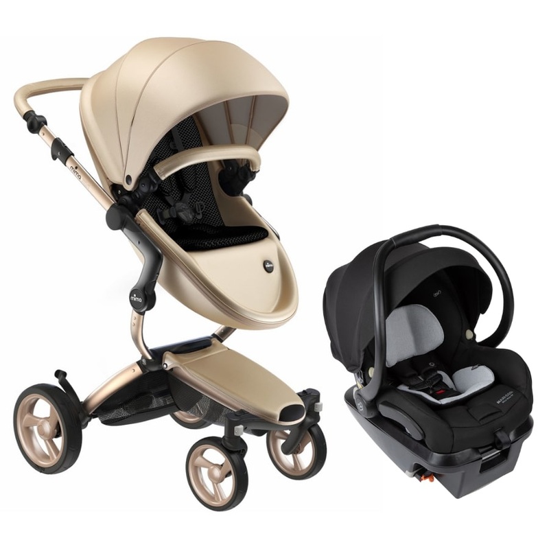 Mima Xari 4G + Maxi Cosi Mico XP Max Travel System Bundle – Gold – Gold / Black / Essential Black