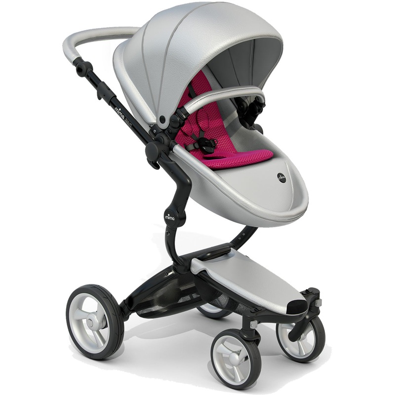 Mima Xari Complete Stroller, Black – Argento / Magenta