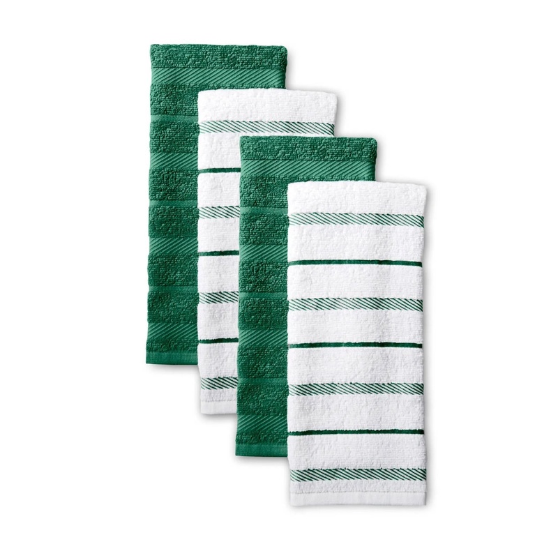 4-Pack Cotton Albany Kitchen Towels – Green