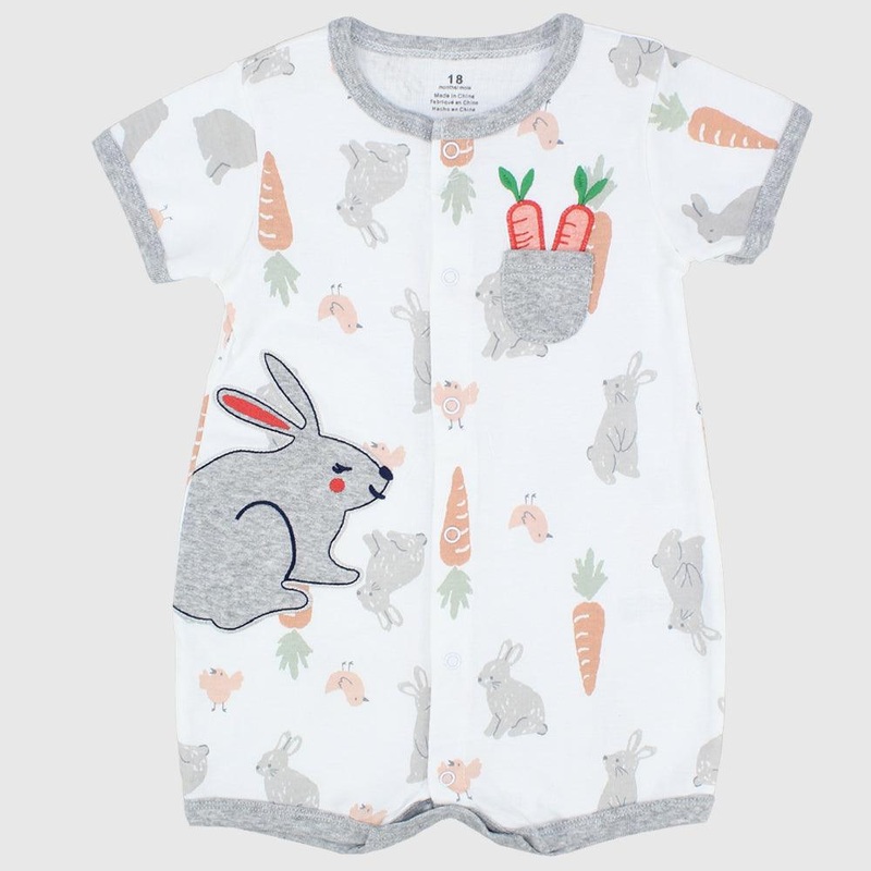 Cute Bunny Short-Sleeved Romper
