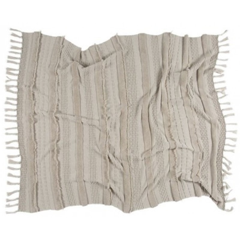 Lorena Canals Air Knitted Blanket – Dune White (4’2″ x 5′)