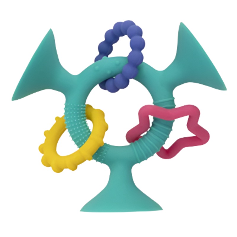 Nuby Silly Suction Toy, Aqua
