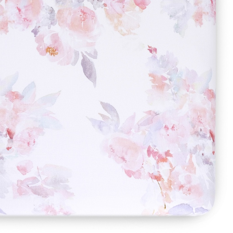 Oilo Prim Floral Crib Sheet
