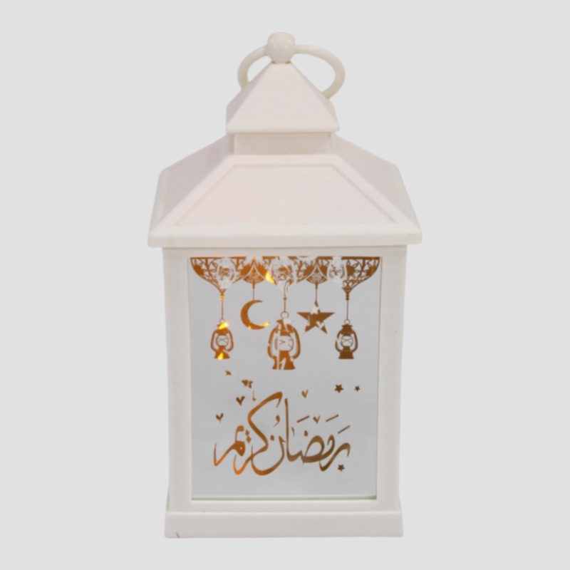Random Lighting Acrylic Mirror Lantern (22 cm)  Ramadan Edition