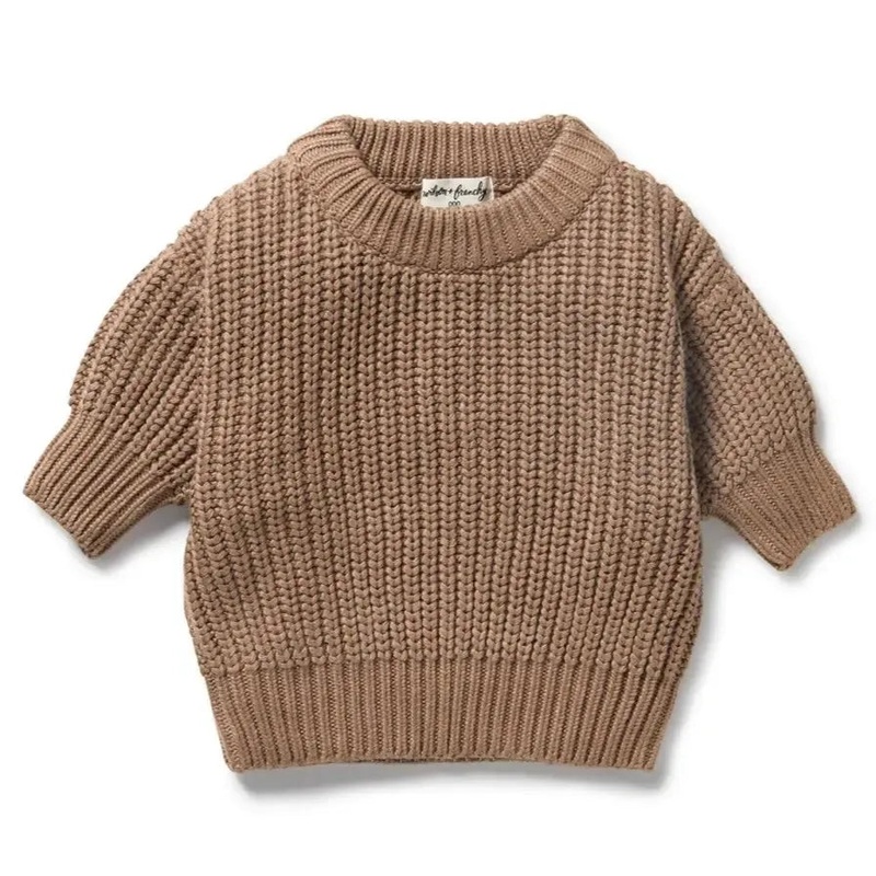 Wilson + Frenchy – Organic Knitted Sweater – Coco Speckle