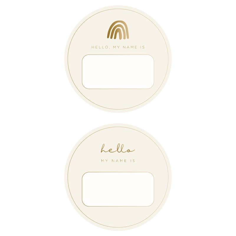 Blank Name Tags – Gold Foil (2 pack)