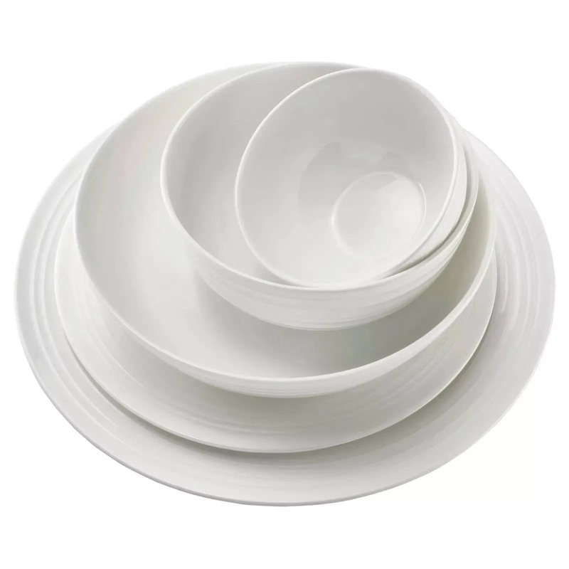 Ciara 40-Piece Dinnerware Set – Bone China, Chip-Resistant, Service for 8