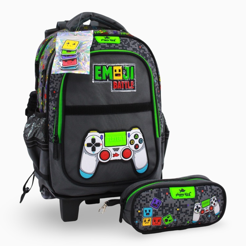 Gamer School Set  14 Inches (Trolley Bag & Pencil Case)