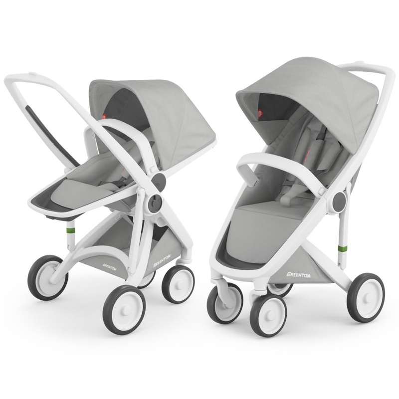 Greentom 2 in 1 Stroller – White/Grey