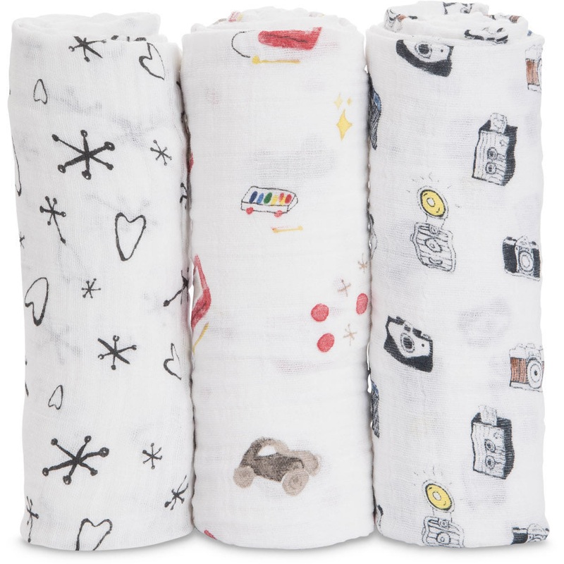 Little Unicorn + The Boss Baby Cotton Muslin Swaddle 3 Pack – Toy Box