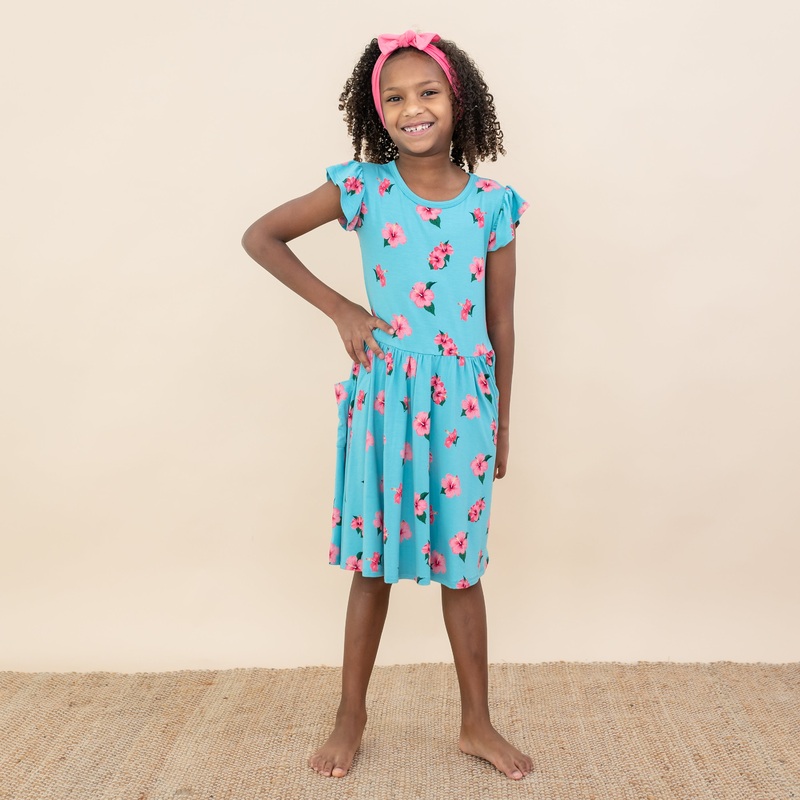 Pocket Dress in Hibiscus