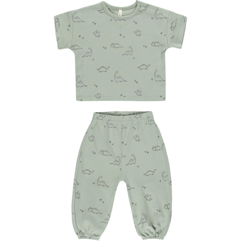 Quincy Mae Jersey Tee + Pant Set || Dino