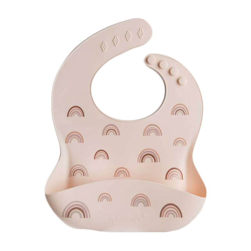 Silicone Printed Bib Rainbow