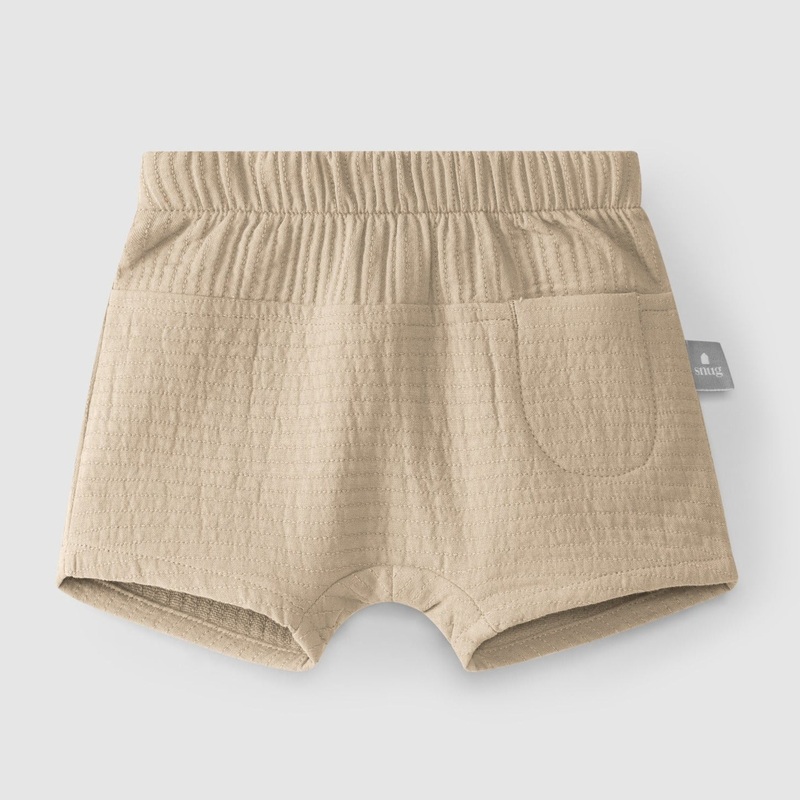Snug (Portugal) – Gauze Shorts – Taupe
