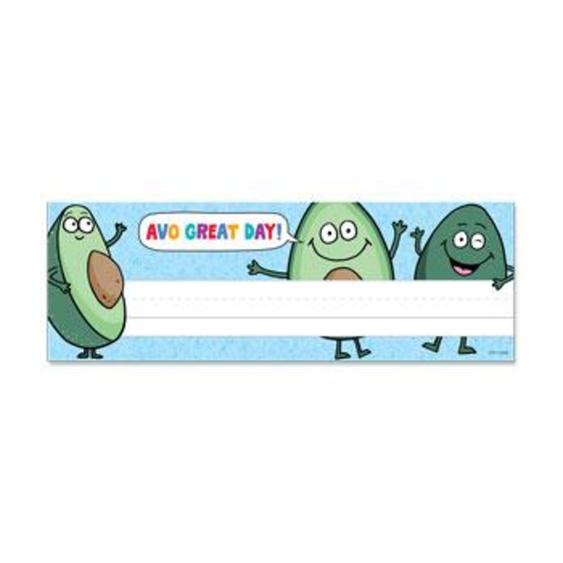 So Much Pun! Avo Great Day! Name Plates