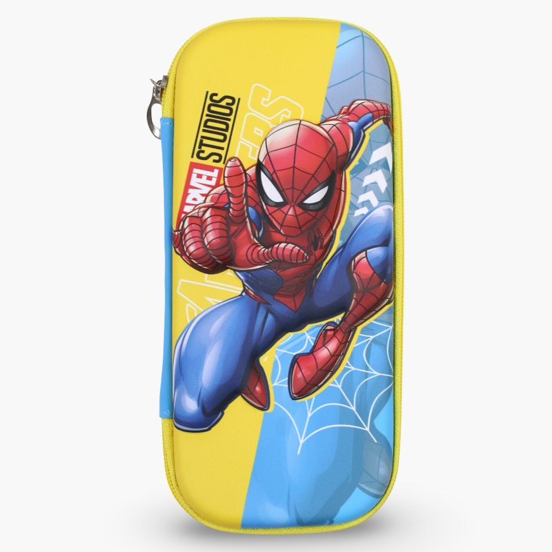 Spider-Man Pencil Case  Yellow & Light Blue