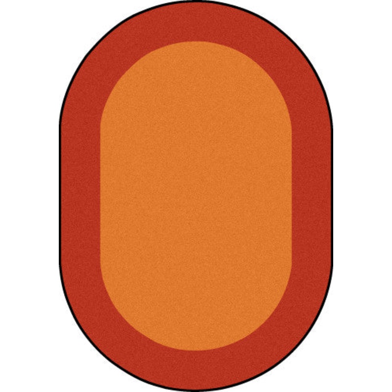 All Around Rug, 7’8″ x 10’9″ Oval, Orange