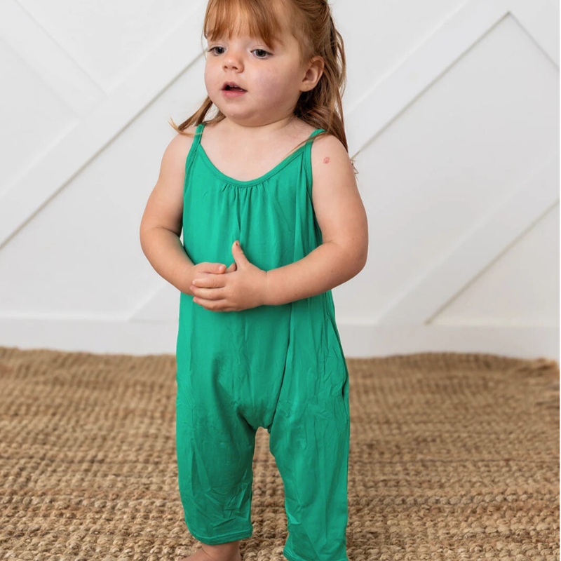 Bestaroo – Bamboo Tank Romper – Emerald