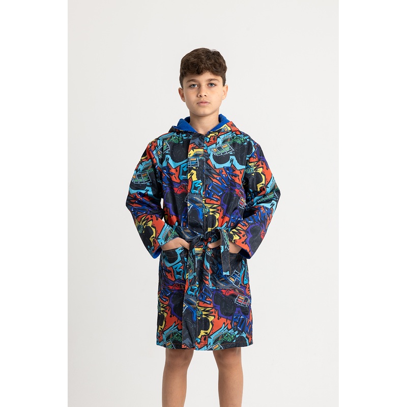 Boys Waterproof Swim Robe  “Monster Truck” Design