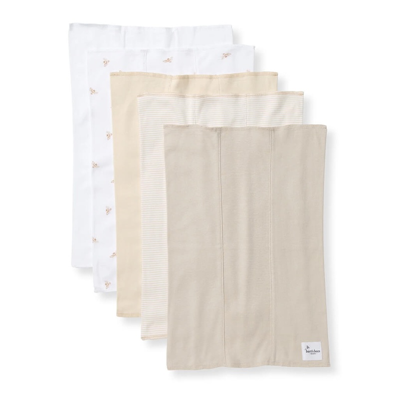 Golden Bee Burp Cloths Oat Set of 5