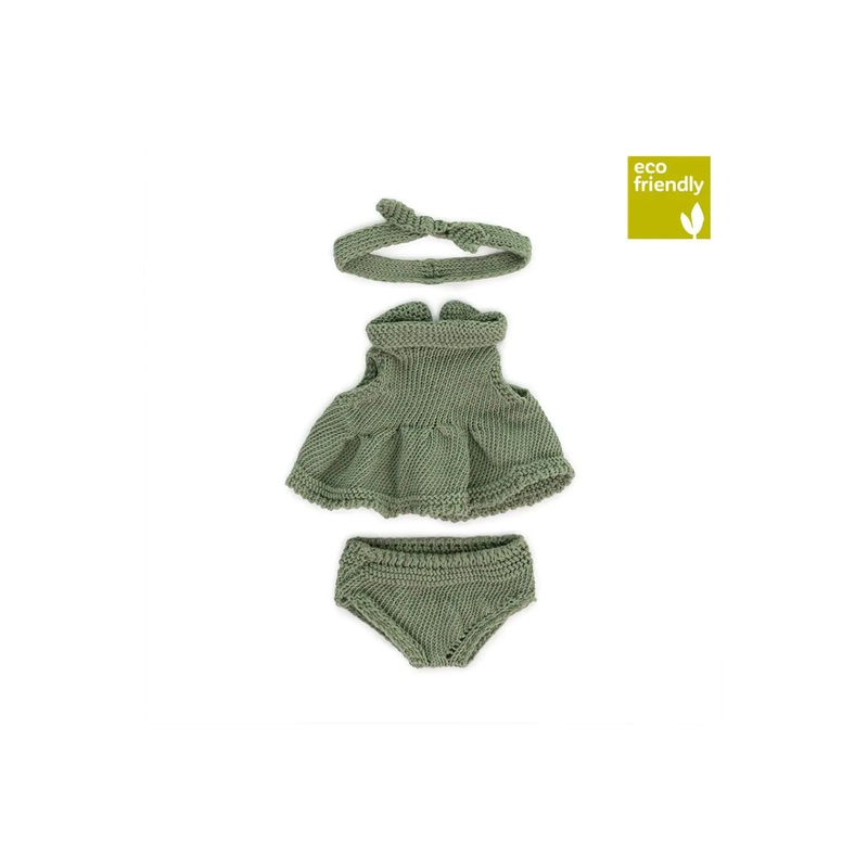 Miniland Knitted Doll Outfit 8 – Dress + Headband