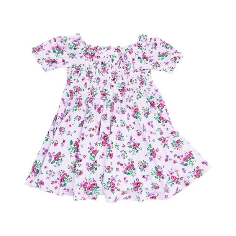 Puff Sleeve Smocked Dress – Preppy Roses