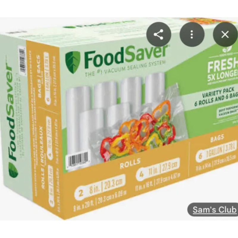 Special Value Combo Pack FoodSaver 8″ & 11″ Rolls & 36 Heat-Seal Pre-Cut Bags BPA Free