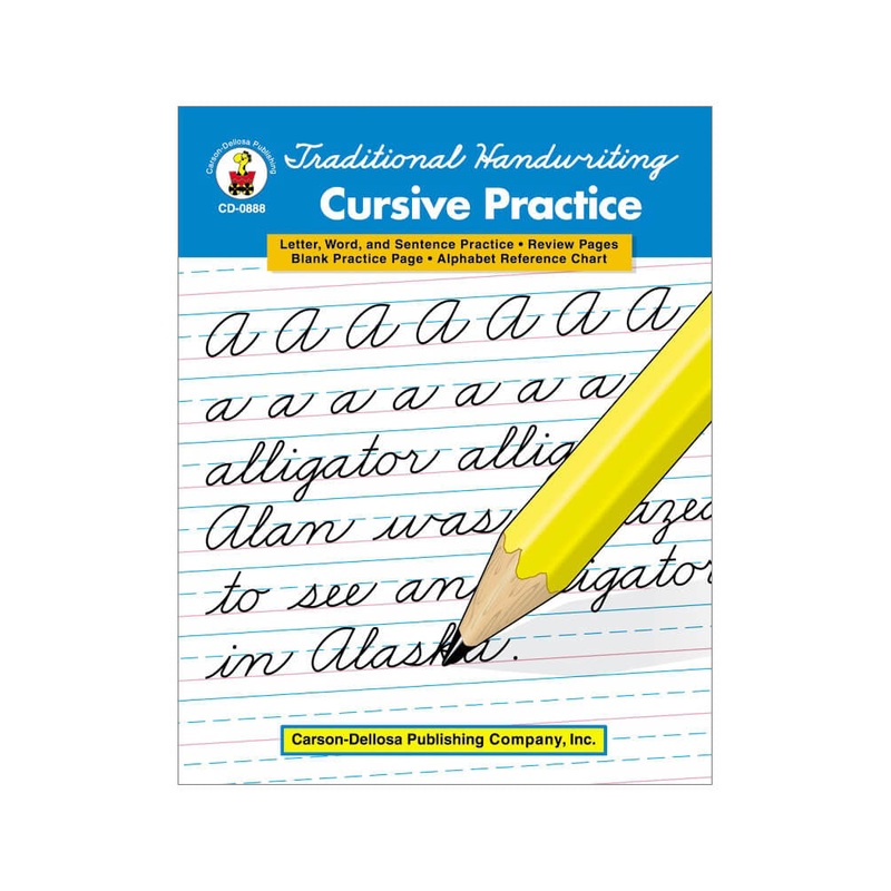 Traditional Handwriting: Cursive Practice Resource Book Grade 2-5 Paperback