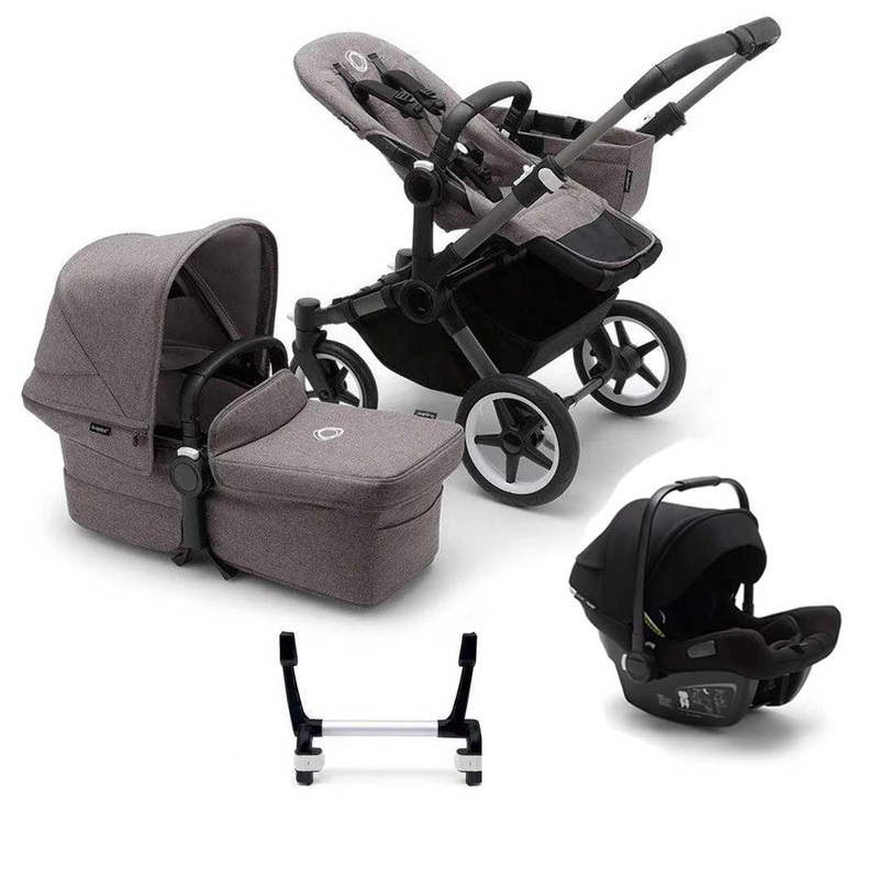 Bugaboo Donkey 5 Mono Complete + Turtle Air Travel System –  Grey Melange