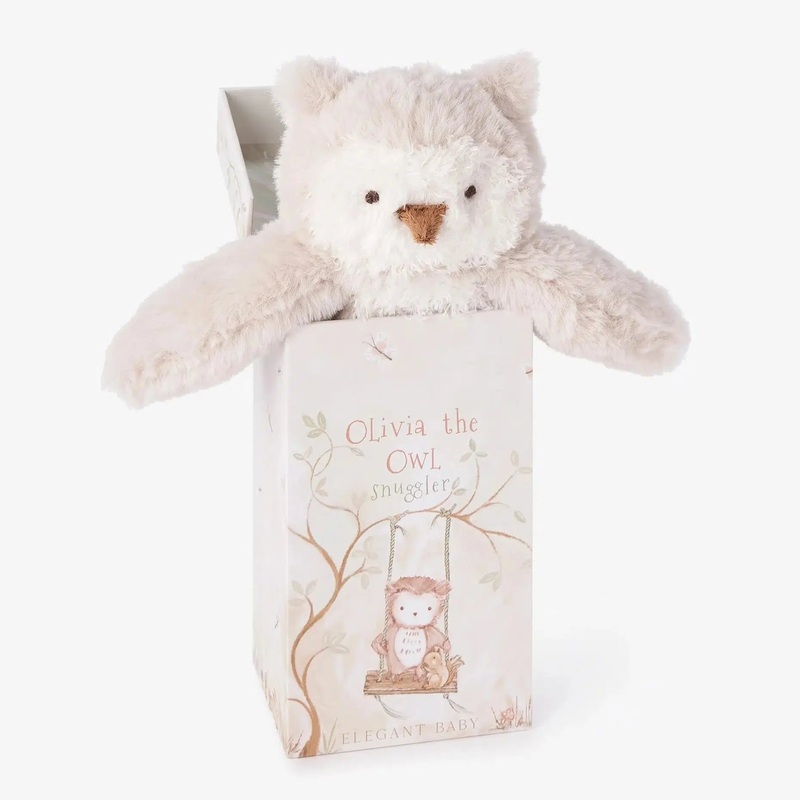 Elegant Baby – Boxed Snuggle Lovey – Olivia Owl