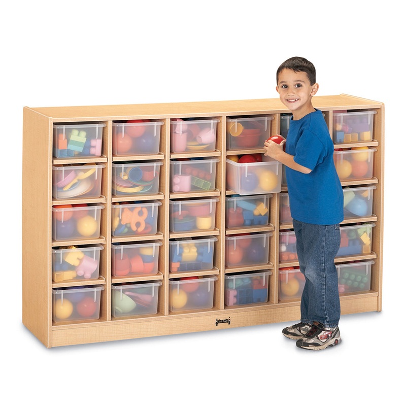 MapleWave 30 Cubbie-Tray Mobile Storage – with Clear Trays