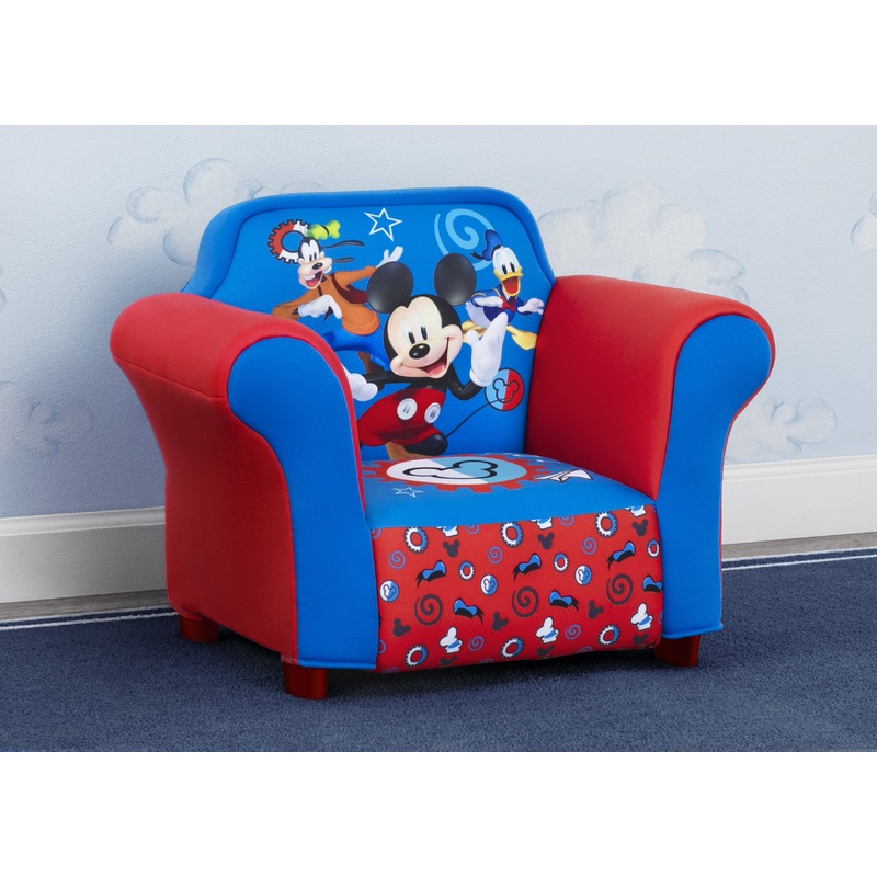 Mickey Mouse Kids Upholstered Chair with Sculpted Plastic Frame