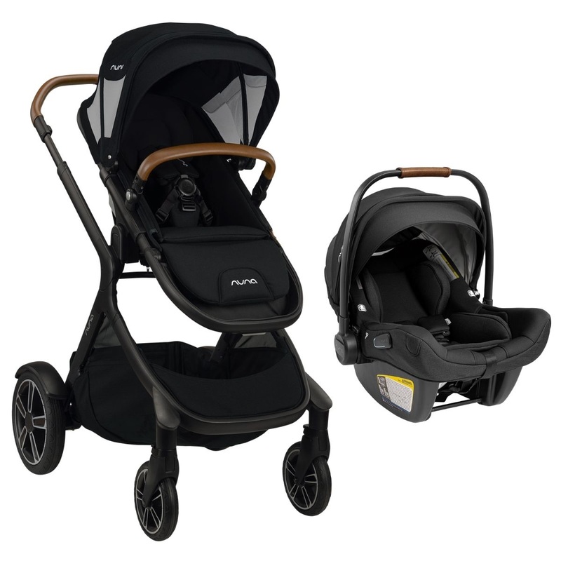 Nuna DEMI Grow + PIPA Lite RX Travel System with Aire Protect Canopy + Classic Canopy – Caviar