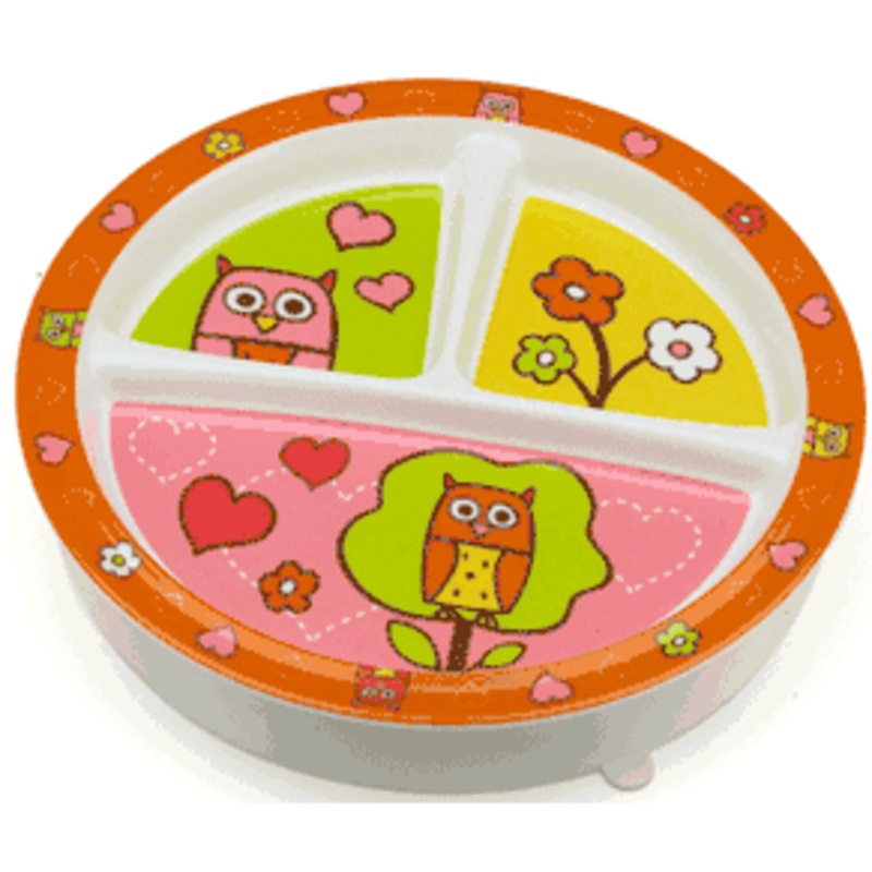 Sugar Booger Hoot! Divided Suction Plate