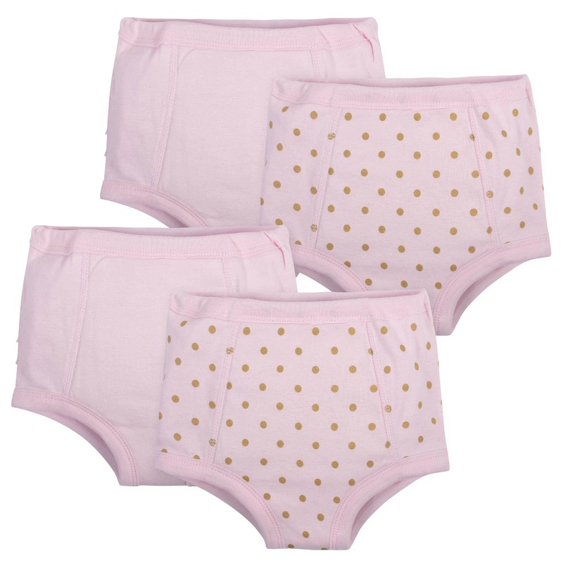 4-Pack Toddler Girls Polka Dot Training Pants