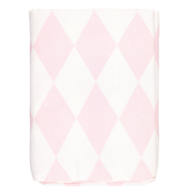 Crib Fitted Sheet Pink Diamond