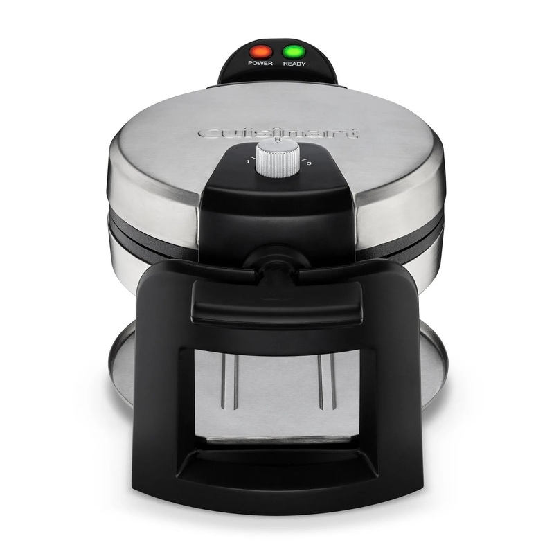 Flip Belgian Waffle Maker – Stainless Steel – WAF-F30: Nonstick, 180 Rotating, Adjustable Browning, Drip Tray
