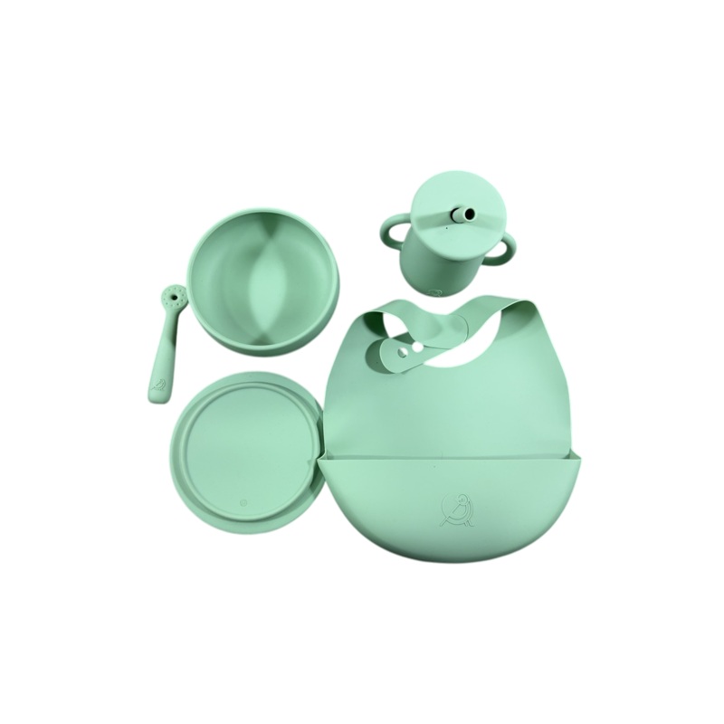 Mockingbird Early Eaters Dishware Set, Sage