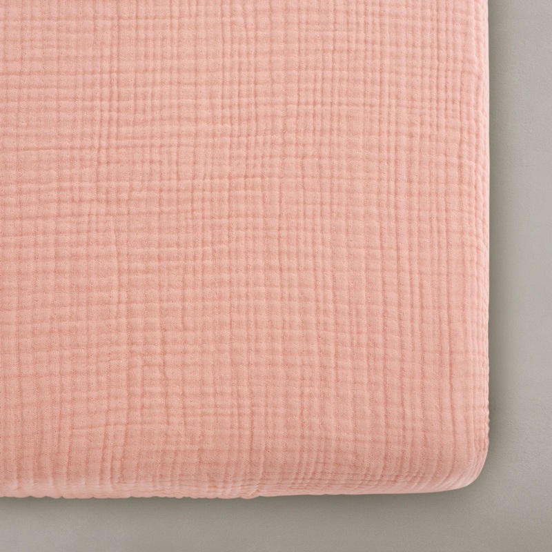 Rosette Organic Muslin Crib Sheet
