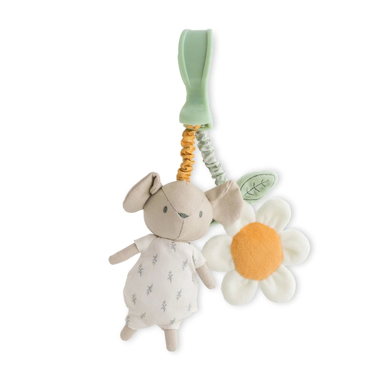Saro Baby Spring Cottage Rattle – White Flower
