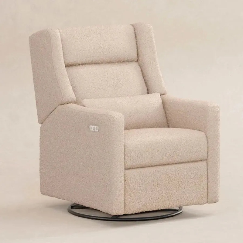 Babyletto – Kiwi Plus Electronic Glider + Recliner w/ Adjustable Headrest – Chai Shearling