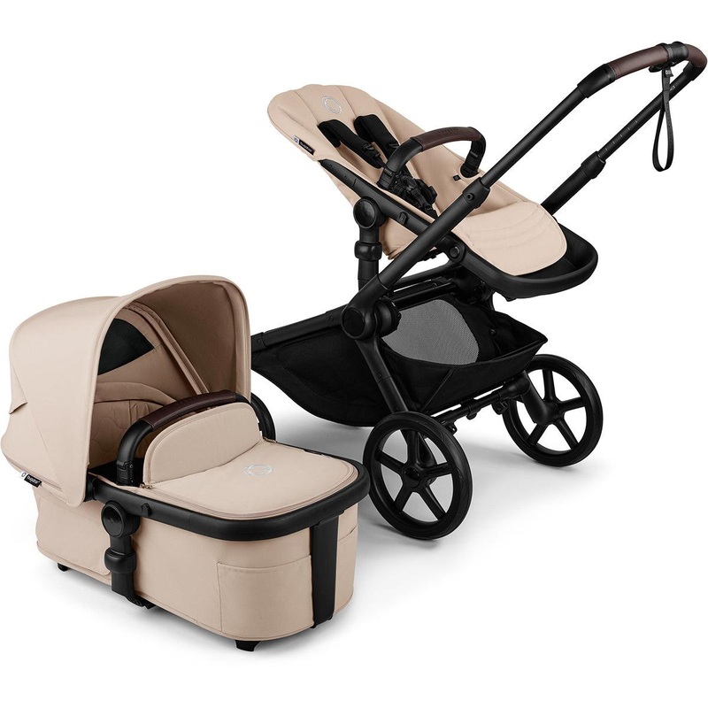 Bugaboo OPEN BOX Kangaroo Complete Single-to-Double Stroller – Black / Desert Taupe / Desert Taupe