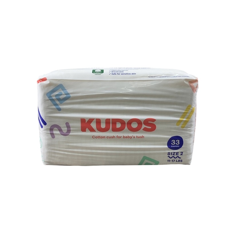 Kudos Diapers, White, 2, 33