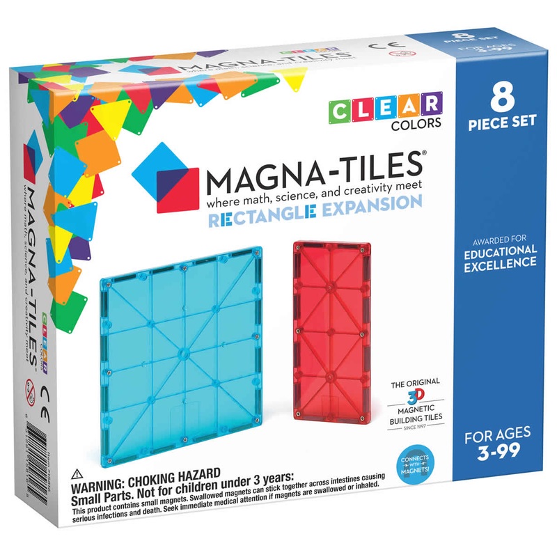 Magna-Tiles Rectangles 8-Piece Expansion Set