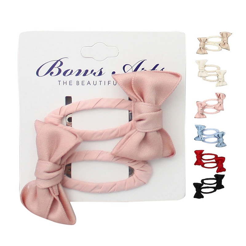 Satin Bow Clip Set