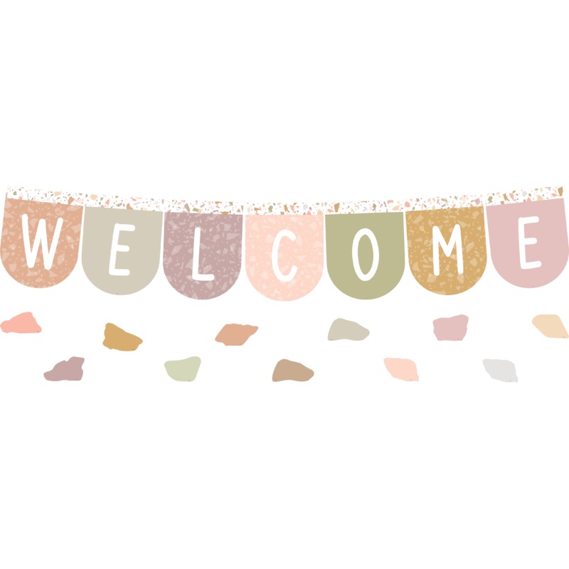 Terrazzo Tones Welcome Bunting Bulletin Board Set