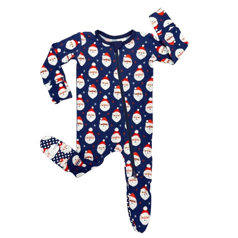 Vintage Santa Footsie – Navy