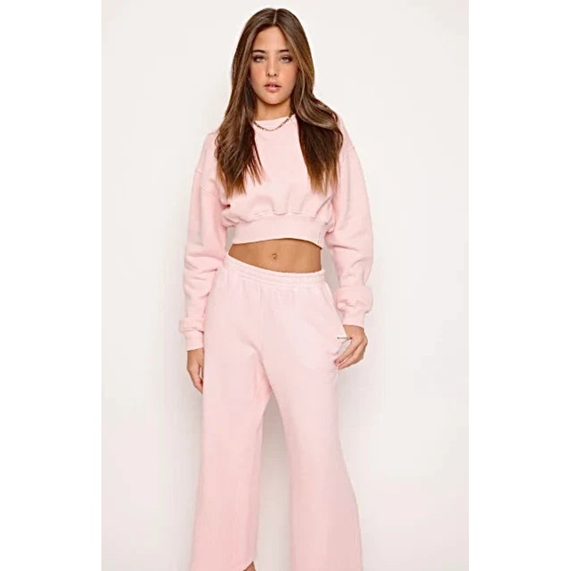 Cotton Fleece Shirred Sweatpants – Petal Bloom