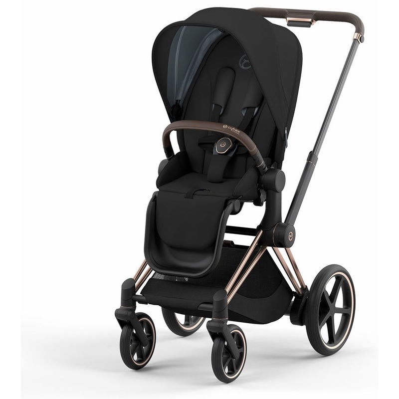 Cybex e-Priam 4 Smart Stroller (One Box) – Rose Gold/Brown/Sepia Black